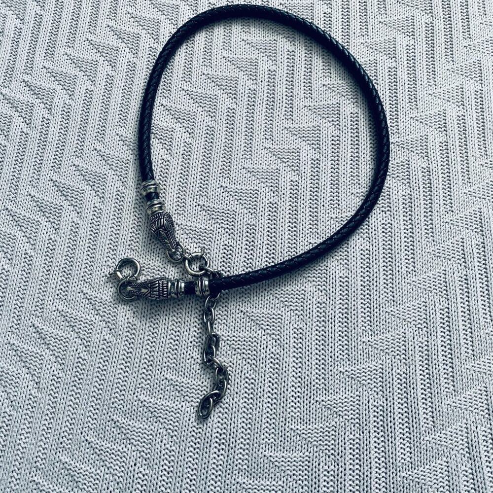 Cabot Double Alligator Head leather rope belt